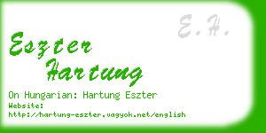 eszter hartung business card